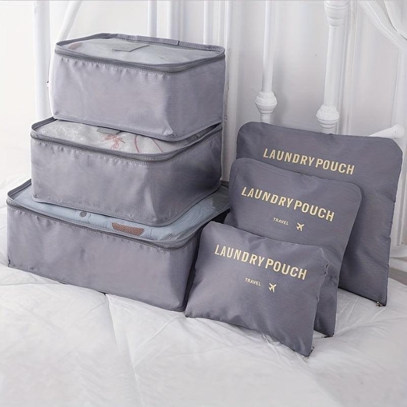 6pcs Clothes Storage Bags Travel Organizer - Large Capacity Lightweight