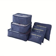 6pcs Clothes Storage Bags Travel Organizer - Large Capacity Lightweight