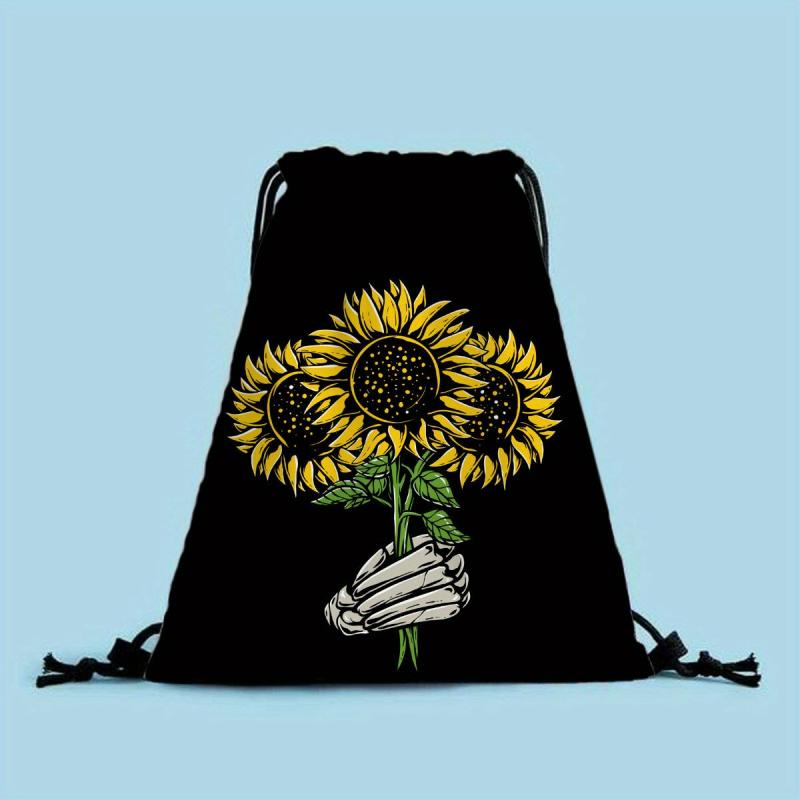 Skull Drawstring Bag Halloween Lightweight Sports Backpack