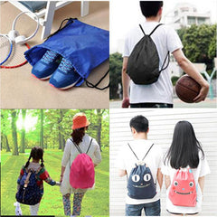 Minimalist Drawstring Bag Sports Solid Bag Portable Lightweight Backpack