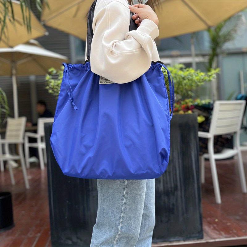 Reusable Drawstring Gym Bag Lightweight Tote Shoulder Bag