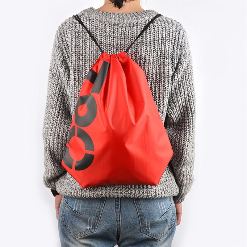 Large Capacity Drawstring Nylon Backpack for Sports Yoga Gym