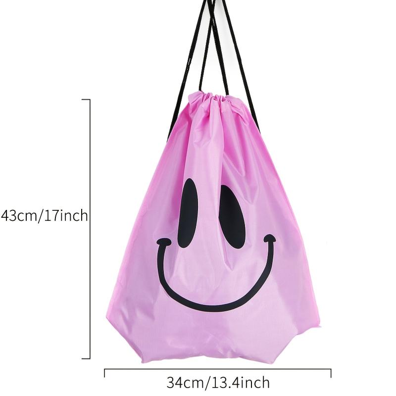 Large Capacity Drawstring Nylon Backpack for Sports Yoga Gym
