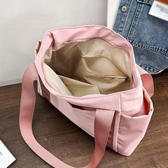 Casual Minimalist Tote Shoulder Bag Lightweight Travel Bag