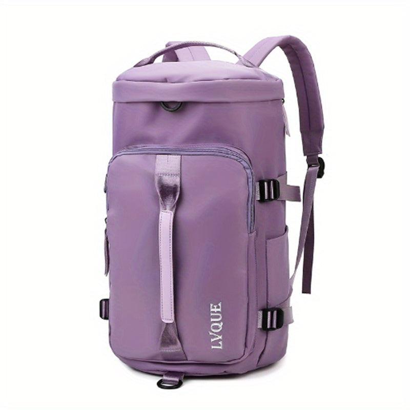 Solid Gym Bag Casual Zipper Large Capacity Backpack For Travel