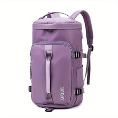 Solid Gym Bag Casual Zipper Large Capacity Backpack For Travel