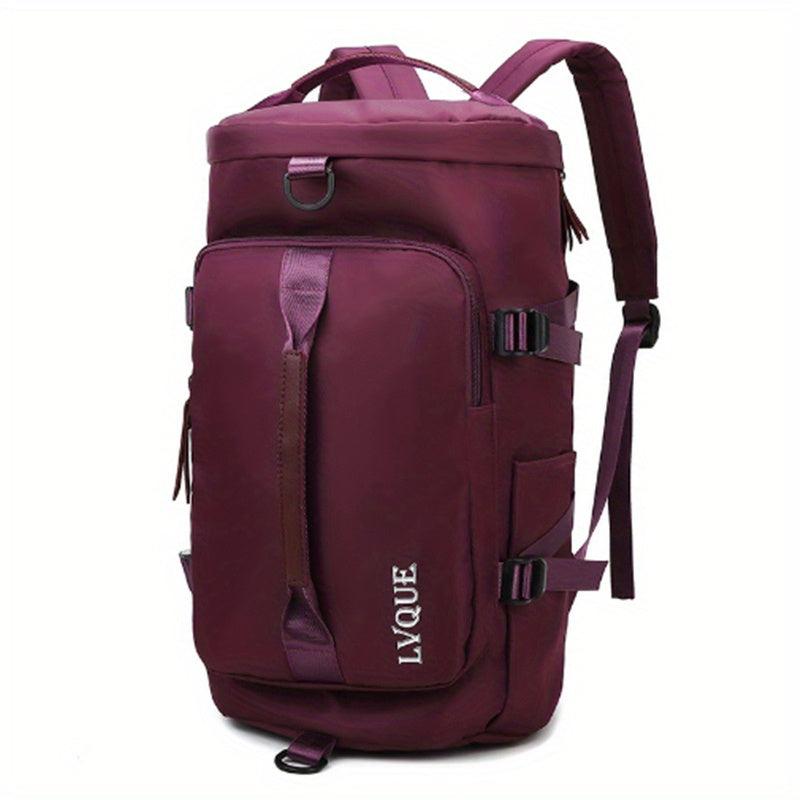 Solid Gym Bag Casual Zipper Large Capacity Backpack For Travel