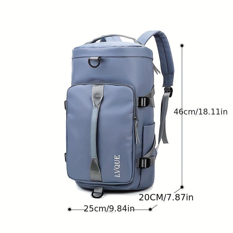 Solid Gym Bag Casual Zipper Large Capacity Backpack For Travel