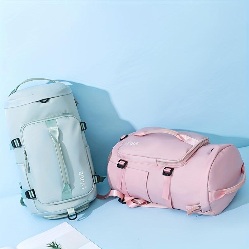Solid Gym Bag Casual Zipper Large Capacity Backpack For Travel
