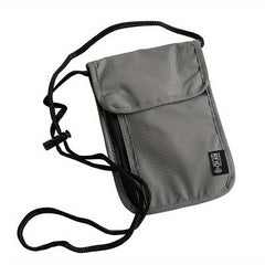 RFID Blocking Passport Holder Neck Pouch Adjustable Strap