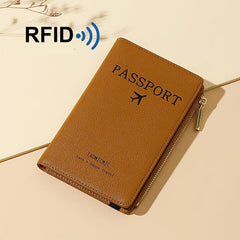 RFID Blocking Passport Wallet Card Holder Zipper Travel Organizer
