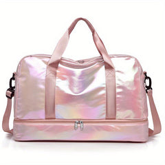 Stylish Laser Large Capacity Sports Bag Lightweight Storage Luggage Shoulder Bag