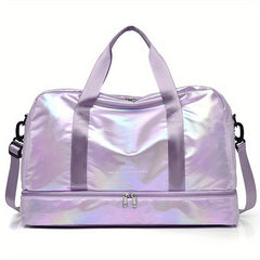 Stylish Laser Large Capacity Sports Bag Lightweight Storage Luggage Shoulder Bag