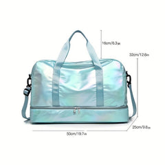 Stylish Laser Large Capacity Sports Bag Lightweight Storage Luggage Shoulder Bag