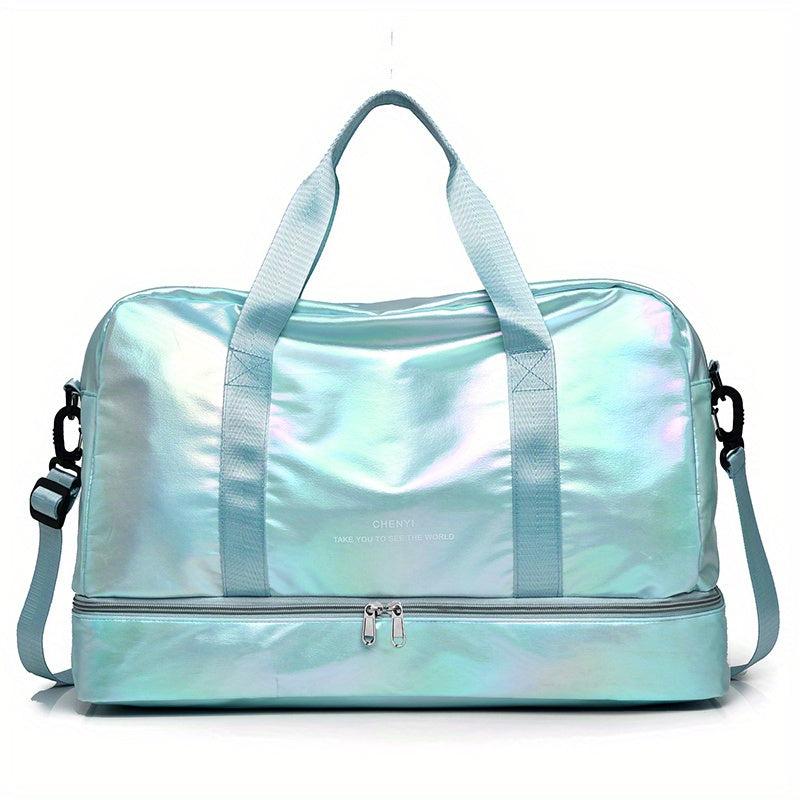Stylish Laser Large Capacity Sports Bag Lightweight Storage Luggage Shoulder Bag