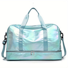 Stylish Laser Large Capacity Sports Bag Lightweight Storage Luggage Shoulder Bag