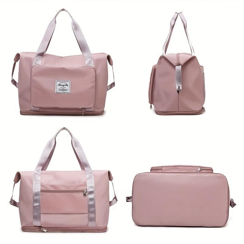 Large Foldable Duffle Bag Portable Weekender Overnight Bag
