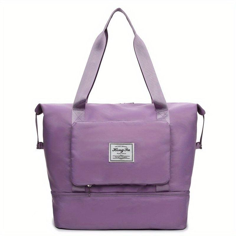 Large Foldable Duffle Bag Portable Weekender Overnight Bag