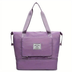 Large Foldable Duffle Bag Portable Weekender Overnight Bag