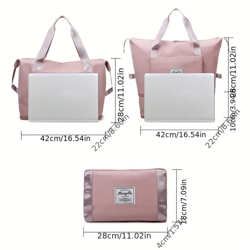 Large Foldable Duffle Bag Portable Weekender Overnight Bag