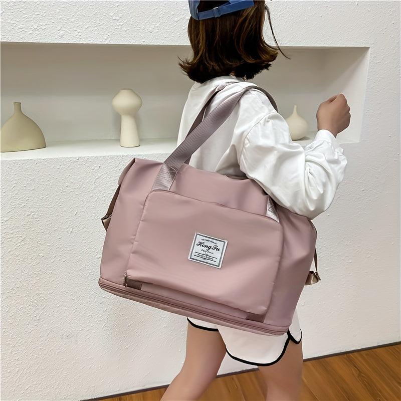 Large Foldable Duffle Bag Portable Weekender Overnight Bag