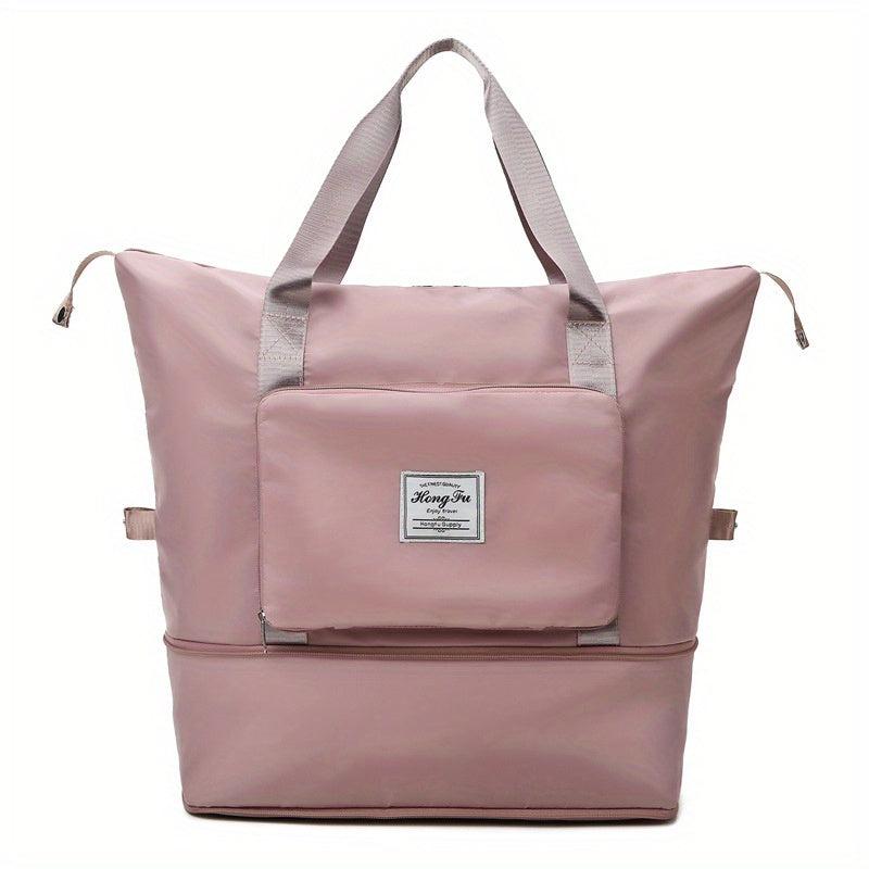 Large Foldable Duffle Bag Portable Weekender Overnight Bag