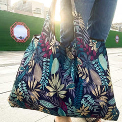 Large Capacity Foldable Tote Shoulder Bag Lightweight Reusable Shopping Bag