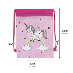 Cartoon Pattern Drawstring Backpack Lightweight Waterproof Beach Bag
