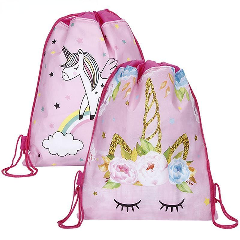 Cartoon Pattern Drawstring Backpack Lightweight Waterproof Beach Bag