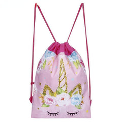 Cartoon Pattern Drawstring Backpack Lightweight Waterproof Beach Bag