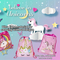 Cartoon Pattern Drawstring Backpack Lightweight Waterproof Beach Bag