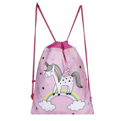 Cartoon Pattern Drawstring Backpack Lightweight Waterproof Beach Bag