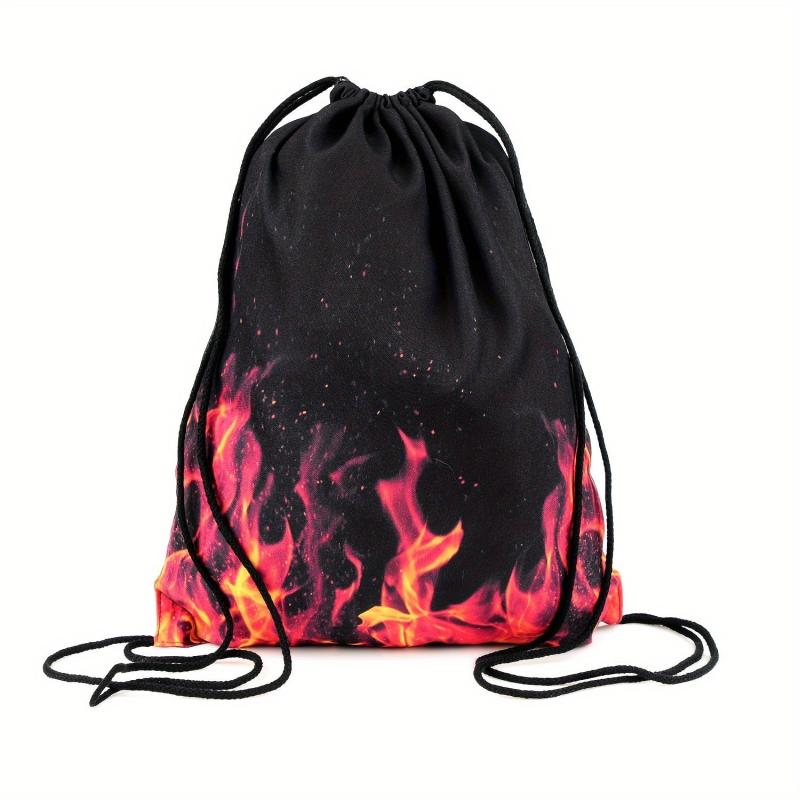 Octopus Pattern Sports Bag Lightweight Backpack Drawstring Foldable