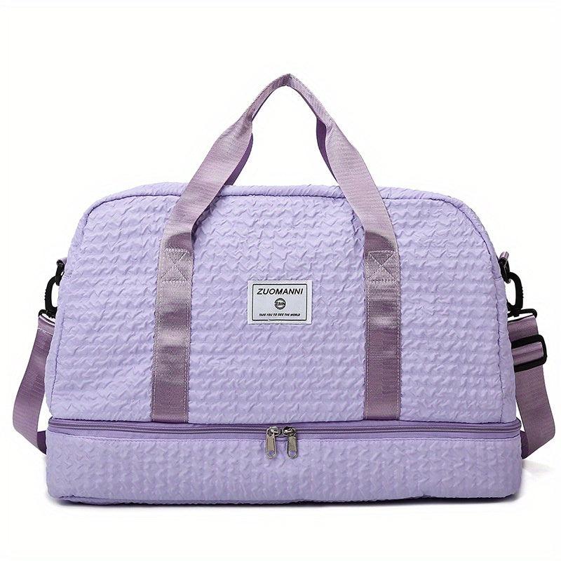 Cloud Bubble Ruched Gym Bag Wet Dry Separation Duffle Bag