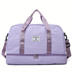 Cloud Bubble Ruched Gym Bag Wet Dry Separation Duffle Bag