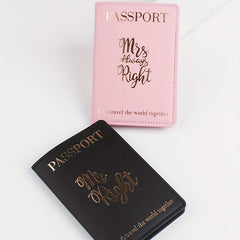 Couple Travel Bronzing Passport Holder Set