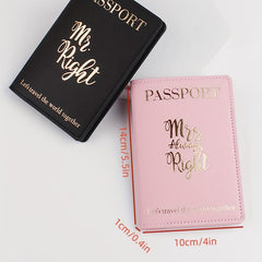 Couple Travel Bronzing Passport Holder Set
