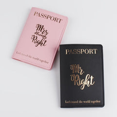 Couple Travel Bronzing Passport Holder Set