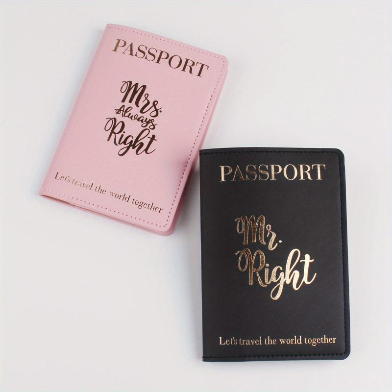 Couple Travel Bronzing Passport Holder Set