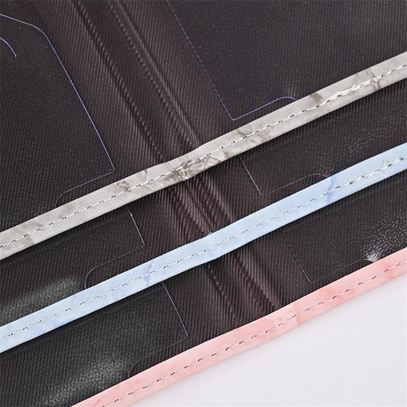 Marble Pattern PU Leather Travel Passport Holder