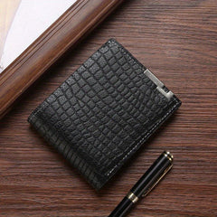 Men's Short Wallet Lychee Pattern Soft Wallet Card Space Large capacity