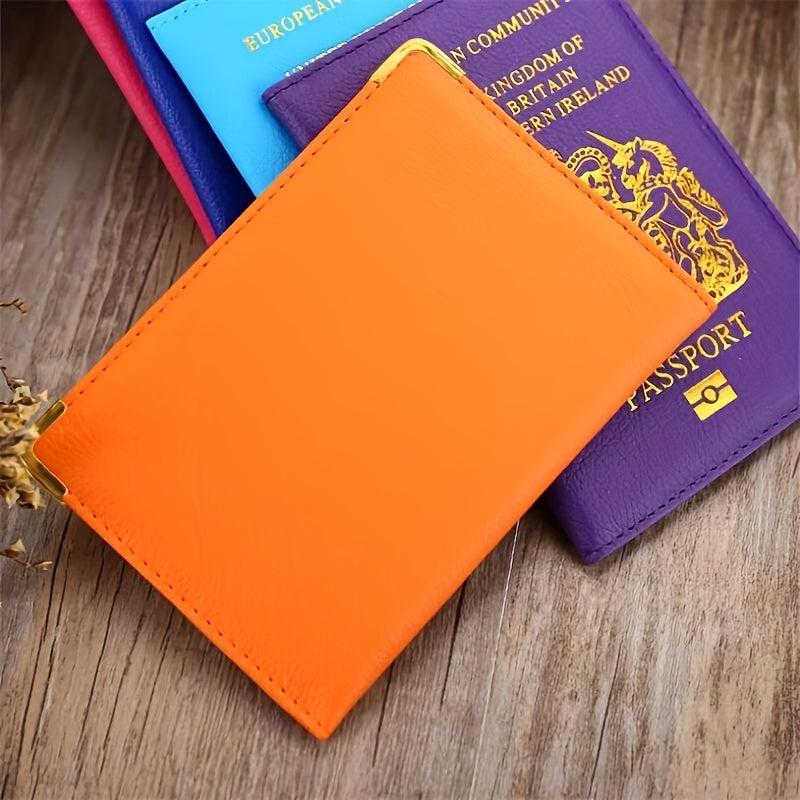 Travel Business Card Holder Wallet PVC Vinyl Passport Cover Slim