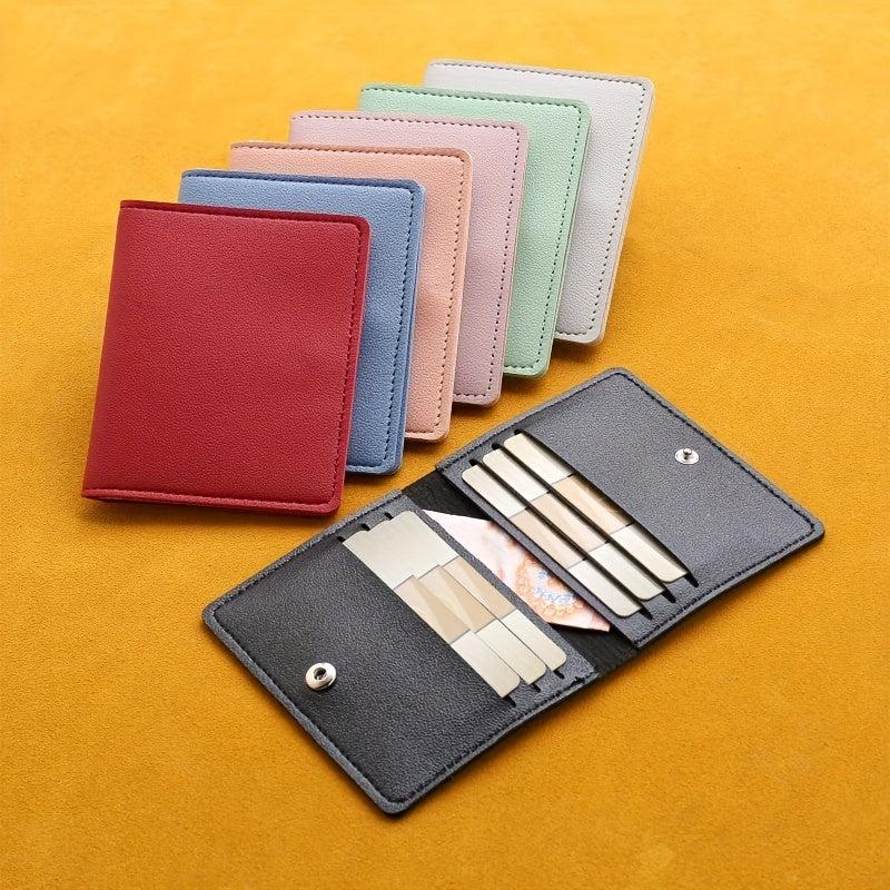 Casual Card Holder Slim PU Leather Credit Card Holder Coin Purse
