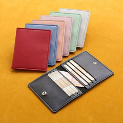 Casual Card Holder Slim PU Leather Credit Card Holder Coin Purse