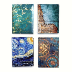 Art Pattern Passport Holder Travel Passport Clip PU Leather