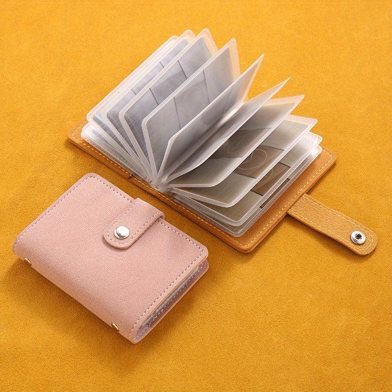 Compact Leather Card Holder 24 Card Capacity