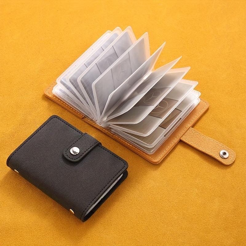 Compact Leather Card Holder 24 Card Capacity