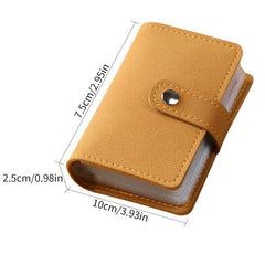 Compact Leather Card Holder 24 Card Capacity