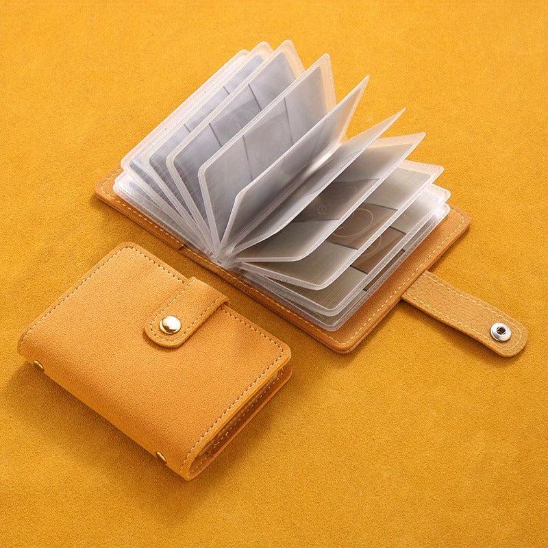 Compact Leather Card Holder 24 Card Capacity