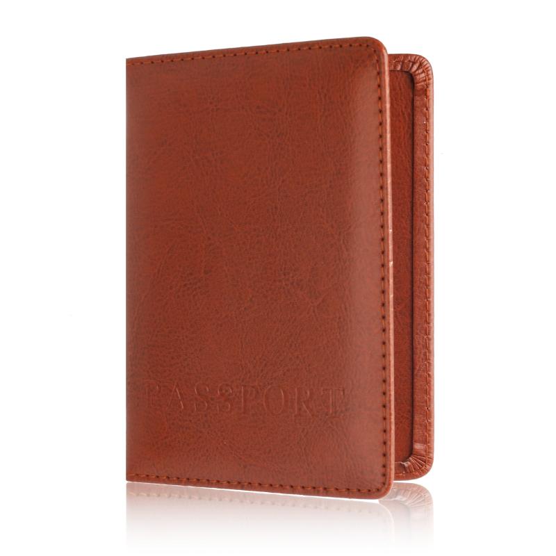 PU Leather Passport Holder Travel Document Organizer